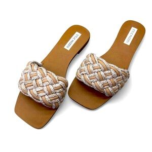 Steve Madden Women's Cream Braided Sandals